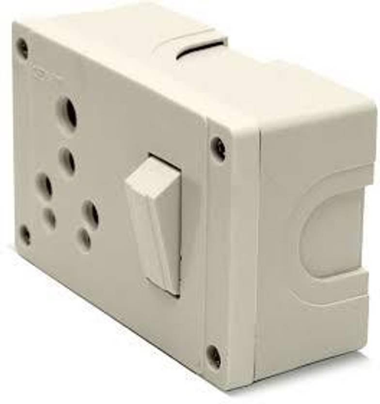 mandeetri COMBINED POWER BOX WITH SWITCH SOCKET (16 AMP) 16 A Five Pin
