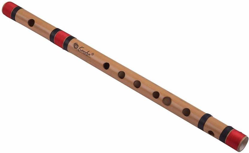 Kanha F Scale Natural Medium Bamboo Flute Musical Instrument (Bansuri