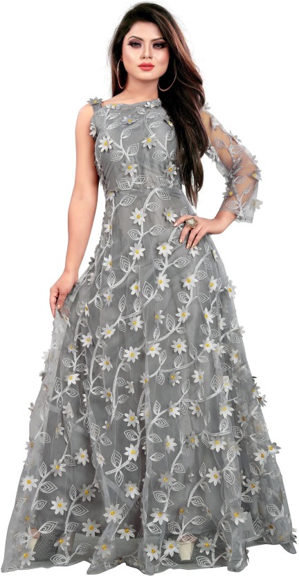 grey gown flipkart