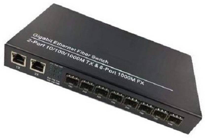 Fiber Switch 2Port 10/100/1000M Tx & 8 Port 1000M FX Network