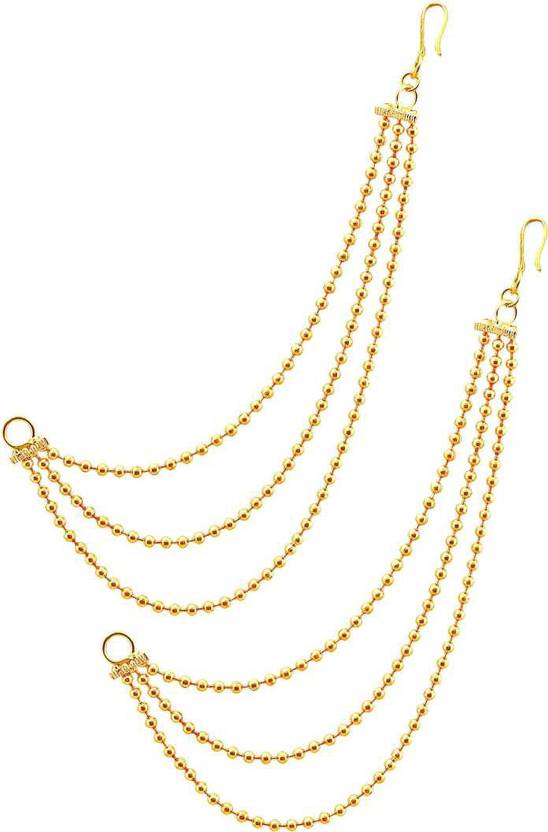 - Buy ASA jewellers Pearl Bahubali Golden Jhumka Ear Chain Hair Accessory For Girls For Wedding / Fancy Party wear Copper, Brass Clip-on Earring Online at Best Prices in India - Buy ASA jewellers Pearl Bahubali Golden Jhumka Ear Chain Hair Accessory For Girls For Wedding / Fancy Party wear Copper, Brass Clip-on Earring Online at Best Prices in India