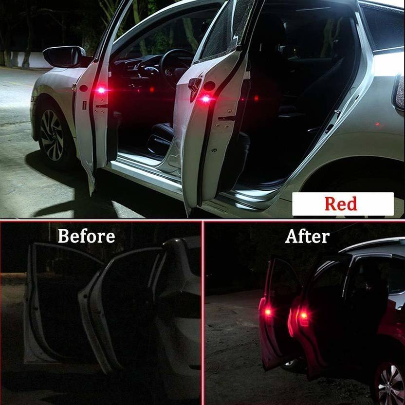 PRTEK Waterproof 5 LED Wireless Car Door Warning Open Lights Indicator