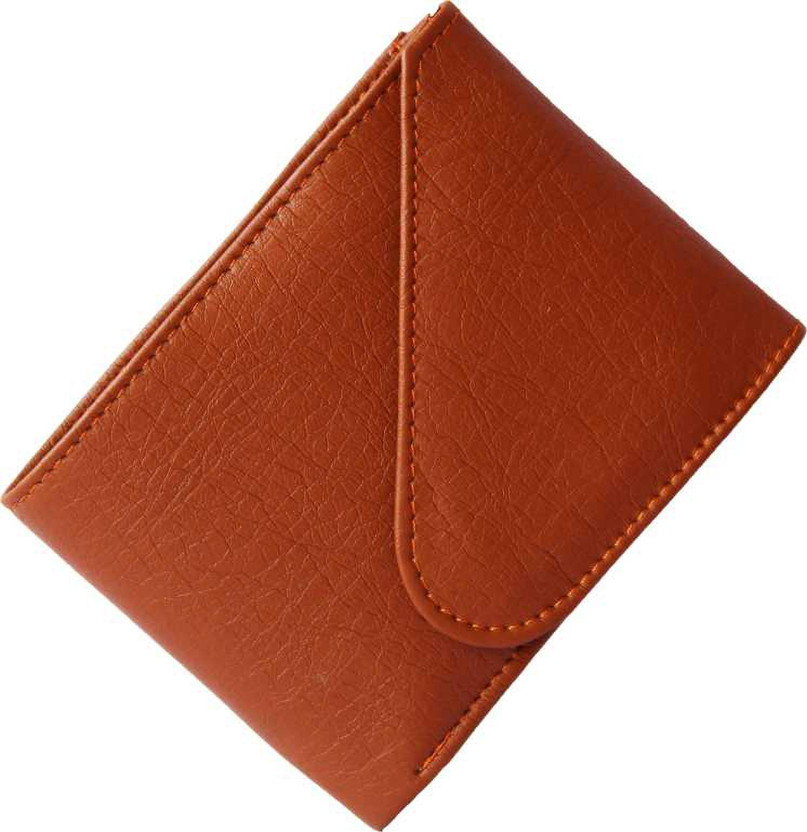 RFID Boys Tan Artificial Leather Wallet(5 Card Slots)