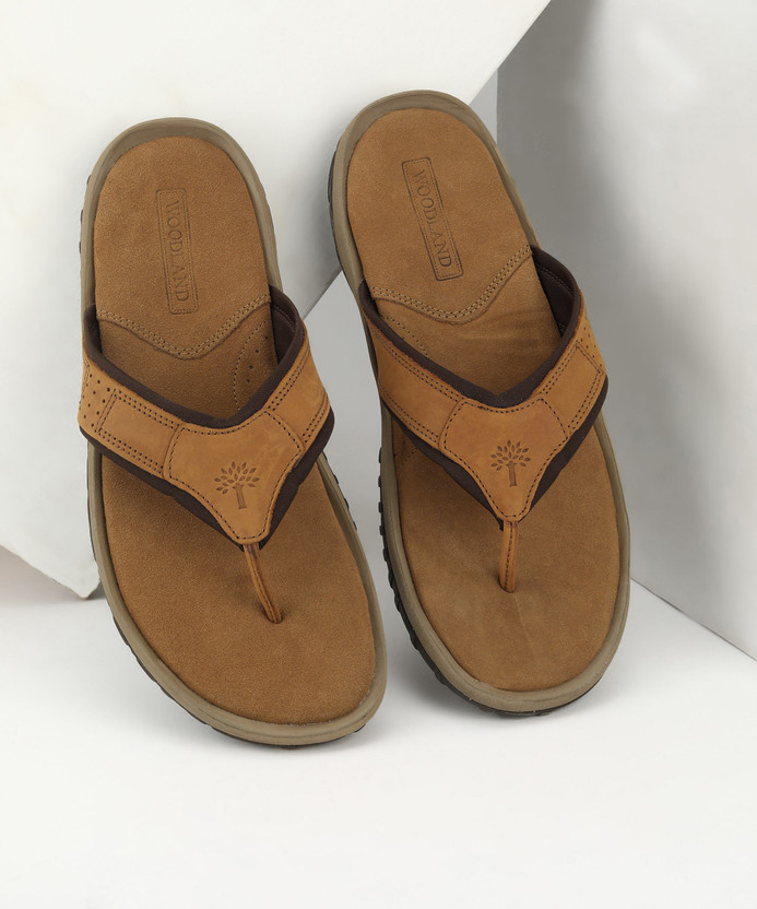 WOODLAND Men Tan Flats - Buy WOODLAND 