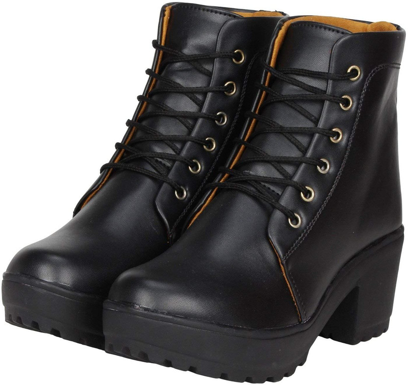 Black boots flipkart Sale