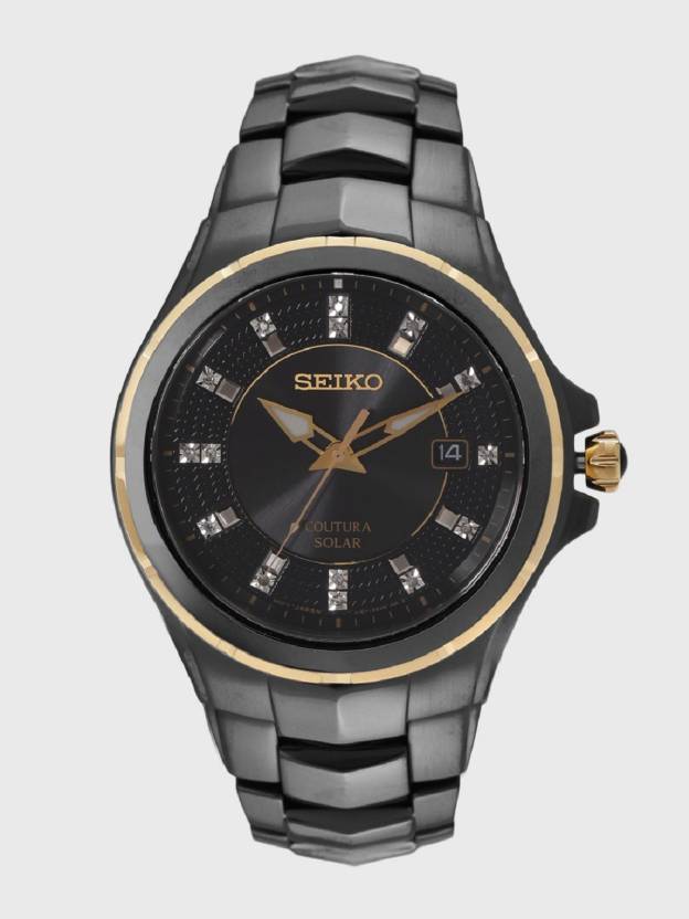 Seiko Coutura Diamond Solar Black Stainless Steel Watch for Men's Analog  Watch - For Men - Buy Seiko Coutura Diamond Solar Black Stainless Steel  Watch for Men's Analog Watch - For Men