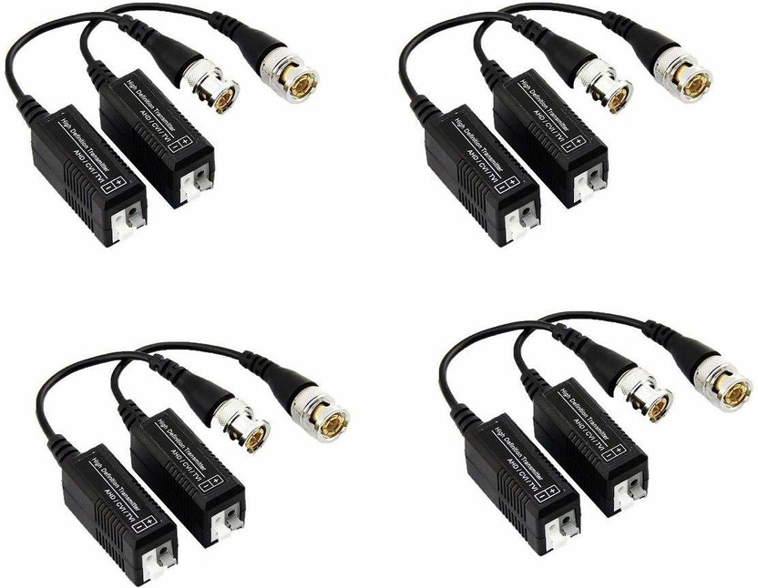 LipiWorld LipiWorld Passive HDCVI TRANSCEIVER Single CHENNEL CCTV Camera Video Balun for (Pack-4) AHD/HDCVI/HDTVI Wire Connector(Black, Pack of 4) - Flipkart Deal