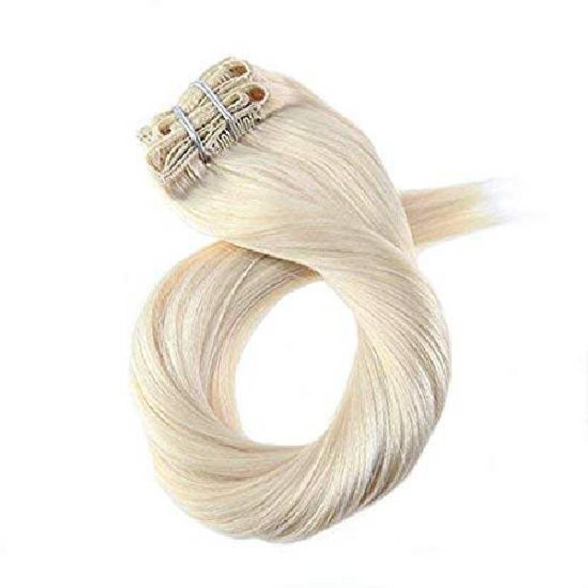 Moresoo 22 Inch, 60 St: Platinum Blonde Clip In Extensions ...