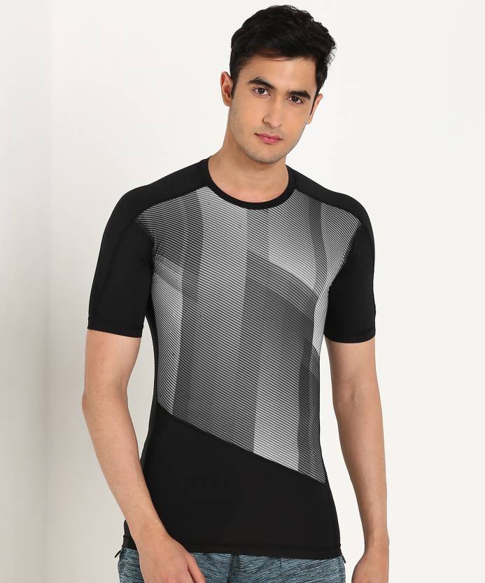 REEBOK Printed Men Round Neck Black, Grey T-Shirt - Buy REEBOK Printed Men  Round Neck Black, Grey T-Shirt Online at Best Prices in India | Flipkart.com