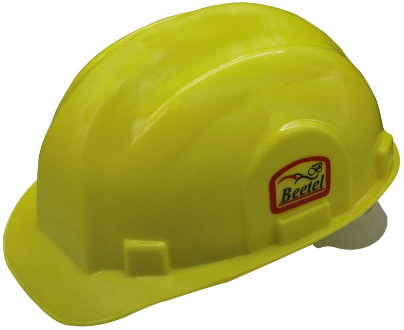 SAFEDOT SDH-602 Beetal Safety Helmet with Manual Adjustment & 4 Point Cradle Construction Worker HDPE Hat Personal Protective Equipment (Yellow) Construction Helmet(Size - 54)