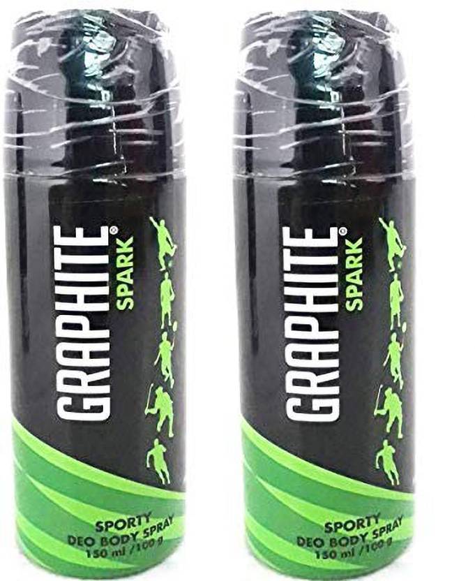 GRAPHITE SPARK 300ML ALL DAY ACTIVE DEO PACK OF 2 Body Spray For Men