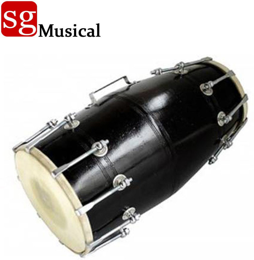 SG MUSICAL SGM-8L Black Classical Nut Bolt Dholaki Nut & Bolts Dholki(Black)