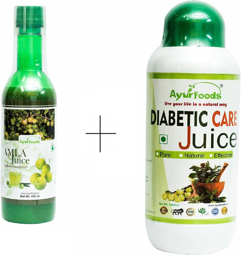 Ayur Foods Amla Juice + Diabetic Care Juice (450 ml + 1000 ml) Price in India Buy Ayur Foods