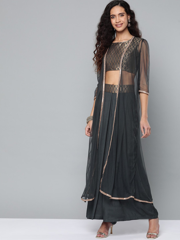 STREET9 Women Crop Top and Palazzo Set 
