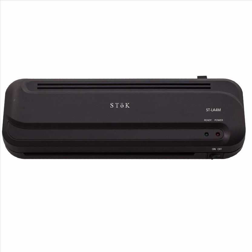 Stok ST-LA4M Fully Automatic / A4 Laminator with Jam Release Button | Supports Hot & Cold Lamination Machine. Compact Size Lamination/Laminating Machine Ideal for Students Project Work,Photos, I-Card,PAN Card/Aadhar Card -Black (1 Year Offsite Warranty) 8 inch Lamination Machine