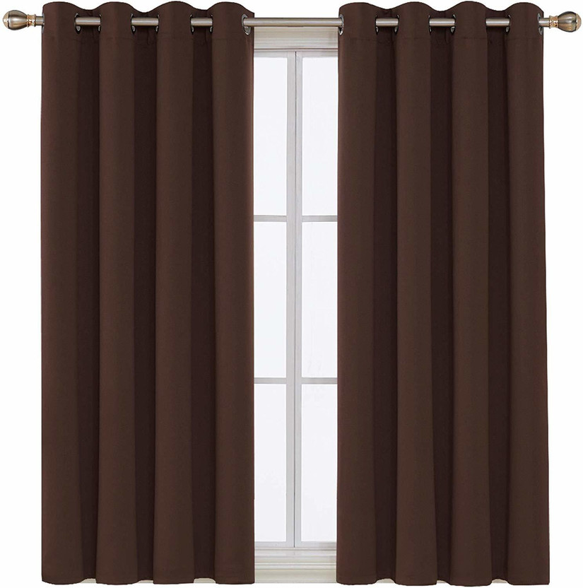 COMFY COMFY HOME 182.8 cm (6 ft) Shower Silk Blackout Curtain (Pack Of 2)(Brown, Solid) - Flipkart Deal