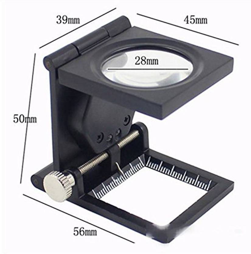 pullox 10X Foldable Desktop Magnifying Glass Magnifier Standing Style