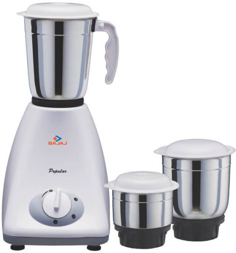 BAJAJ majest Popular Mixer Grinder 450 Mixer Grinder (3 Jars, White