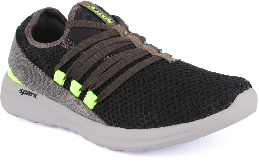 Sparx Men SM-481 Dark Grey Neon Green 