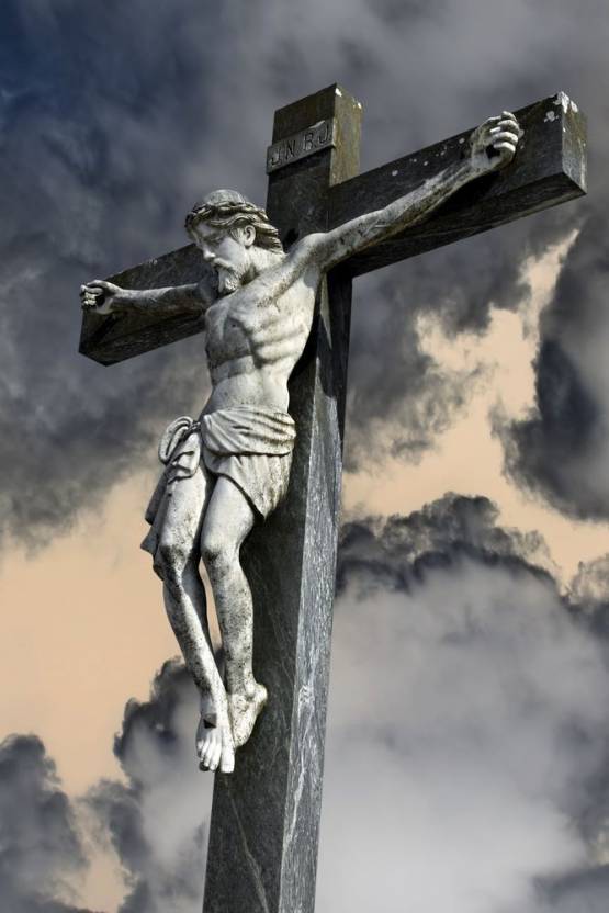 KD Jesus Christ dying on the cross Sticker Poster|Christian Posters ...