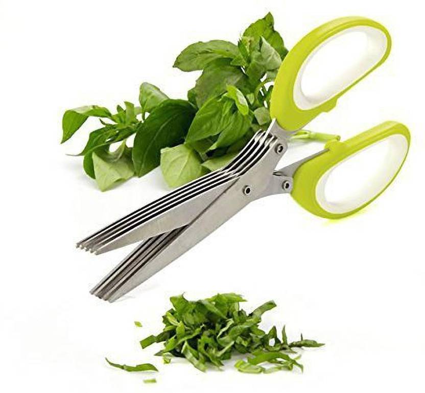 Vruta 5 Blade Vegetable Scissor Herbs Cutter Vegetable Slicer for