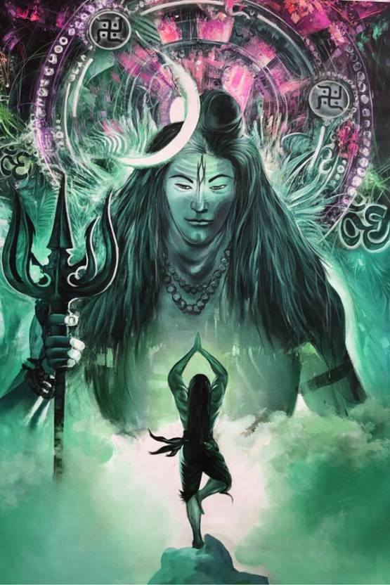 Lord Mahadev | Mahakal | Bholenath | Shiva Religious Painting Poster ...