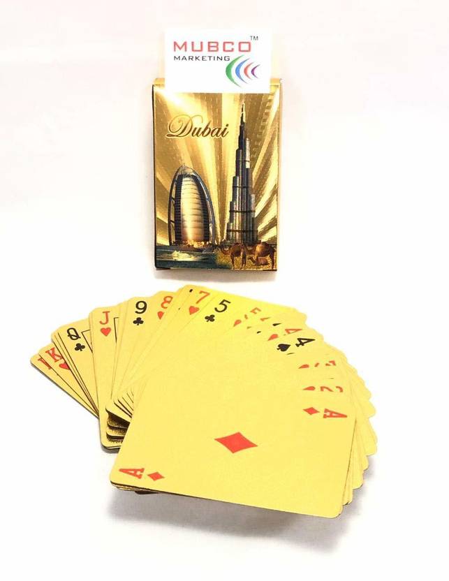 Mubco Dubai 24K Poker Cards Luxury Gold Foil Plated Burj Al Arab Back