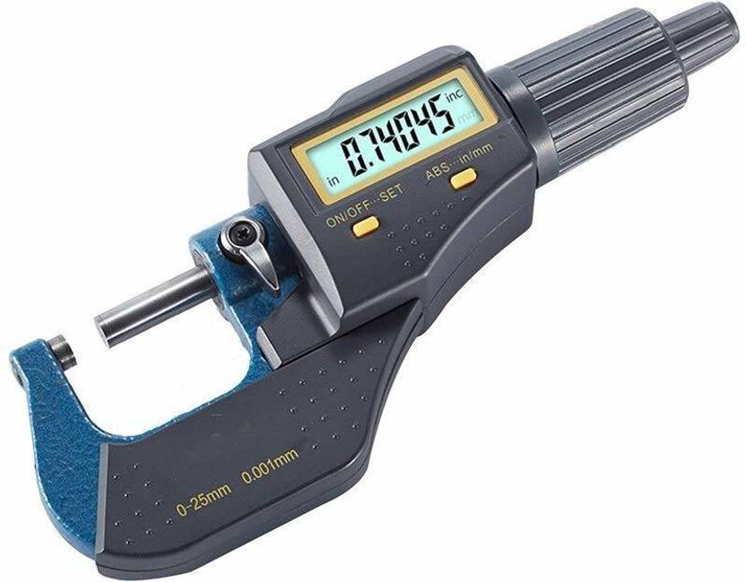 amiciTools 0.001 mm(least count) Electronic Micrometer 25 mm Screw Gauge Carbide Tipped Imperial