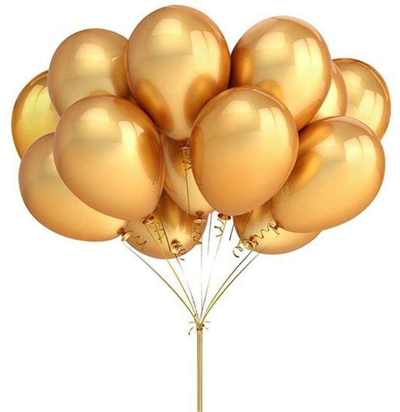 Flipkart.com | Wonder Solid Beautiful Metallic Gold Party Balloons for