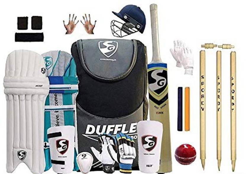 SG Full Cricket KIt With Trycom Stump Size Full( full Adult Cricket Kit ...