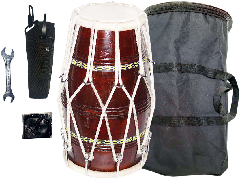 RAM musical Full tool kit HTB-FTK 9012 Rope & Rings Dholak(Brown)