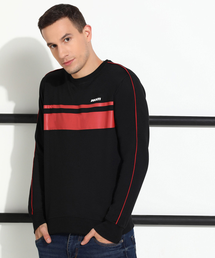 Full Sleeve Striped Men Sweatshirt 