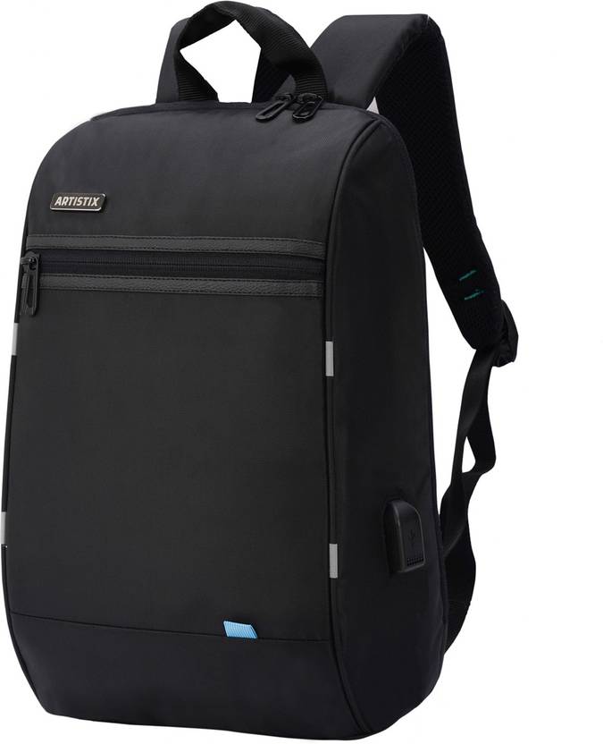 Artistix Talon Laptop Backpack Bag (46 cm_Black), AntiTheft Design, with USB Charging Port