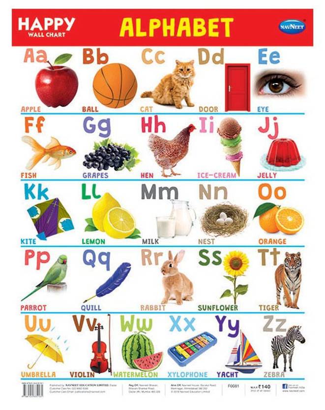 Navneet Happy Wall Chart Alphabet: Buy Navneet Happy Wall Chart