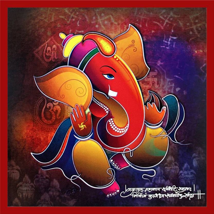 Ganesh Ganesha Vinyl Sticker waterproof painting poster large size