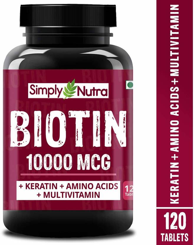 Simply Nutra Biotin 10000mcg with keratin + Amino Acids + Multivitamin