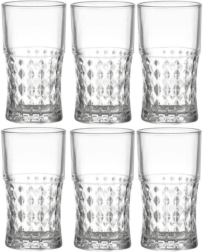otak (Pack of 6) Diamond Design Whiskey & Wine Glasses Set Glass Set