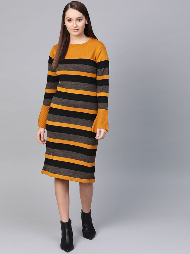 Women Sweater Multicolor Dress 