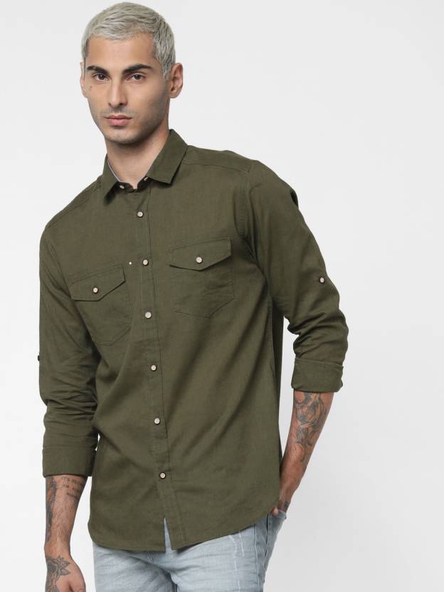 commentaar land raket JACK & JONES Men Solid Casual Green Shirt - Buy JACK & JONES Men Solid  Casual Green Shirt Online at Best Prices in India | Flipkart.com