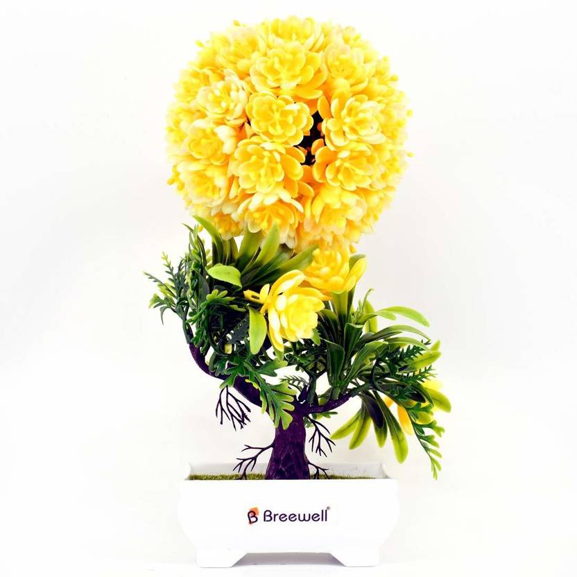 Breewell Decorative Indoor Flower Vase for Office Desk Decoration for