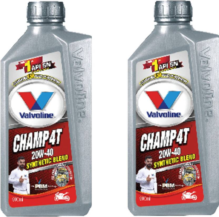 VALVOLINE CHAMP 4T20W40 PACK OF 2 Synthetic Blend Engine Oil Price in India Buy VALVOLINE