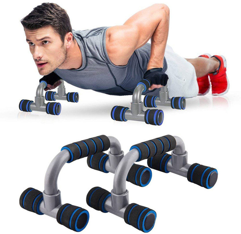 Leosportz Push Up Bar Home Gym Exercise Fitness Equipment Push-up Bar(Red, Black)