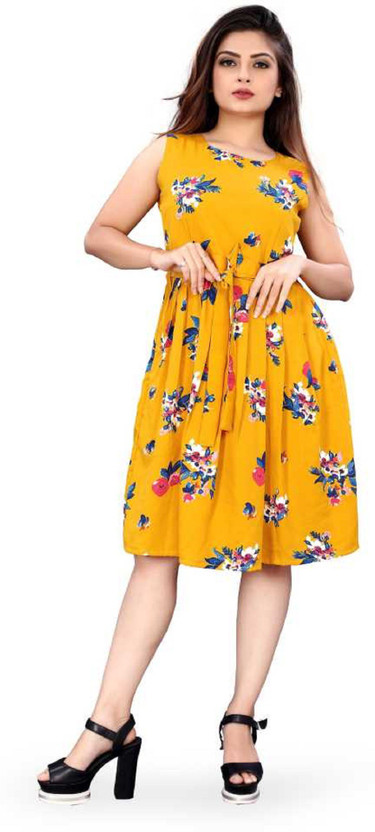 flipkart fit and flare dress
