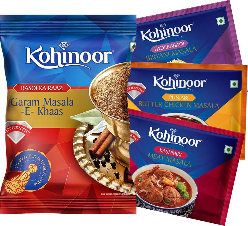 KOHINOOR Garam, Biryani, Butter Chicken, Meat Masala Spices Combo Price in India Buy KOHINOOR