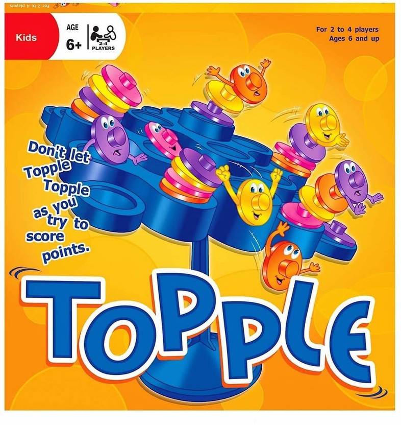 Funrally Topple Tower Up Stack Balancing Family Board Game Educational