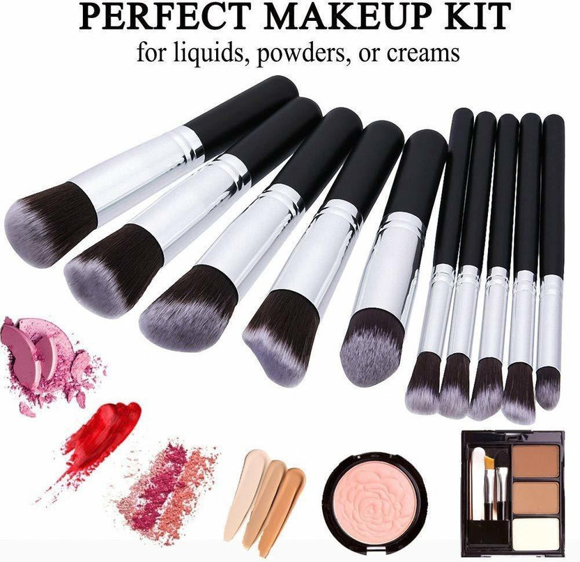 DUcare 10 Pcs Makeup Brushes Set Tool Pro Foundation Eyeliner(Pack of 10)
