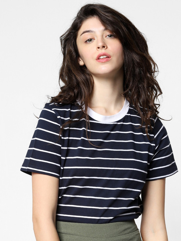 Striped t shirt women's india clearance