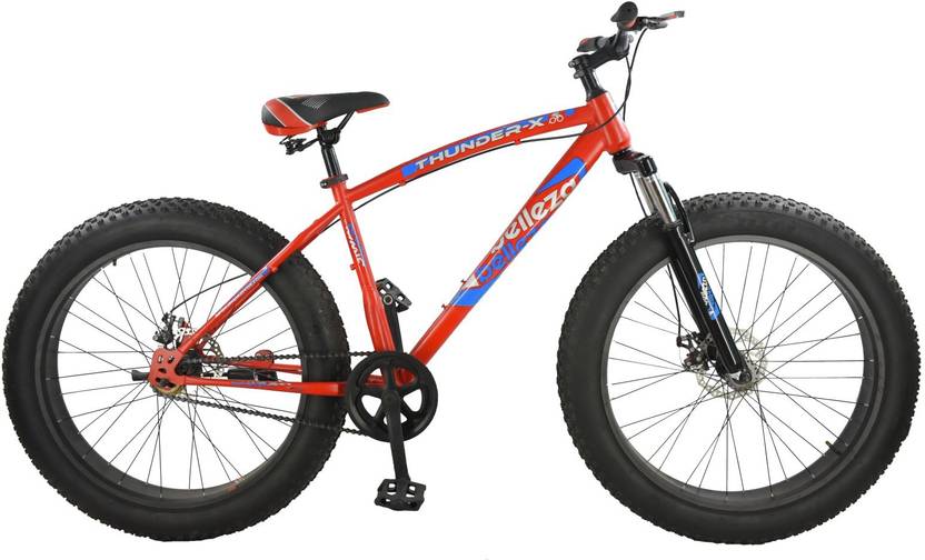 Mustang Thunder Fatboy Bike For Adults Red 26 T Fat Tyre Cycle Price in