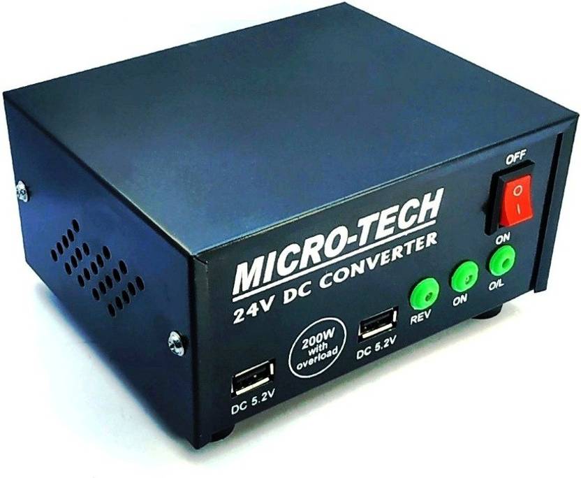 Microtech DC to AC Convertor 24v DC to AC Car Inverter 200 watt Car