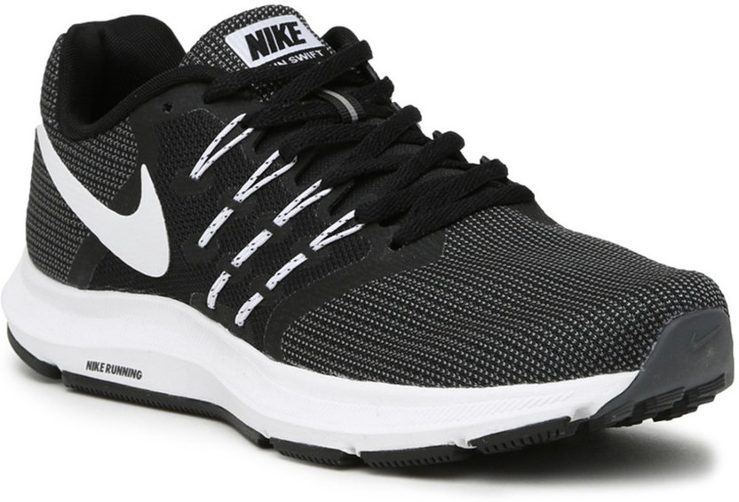Nike men black & charcoal grey run swift running shoes clearance